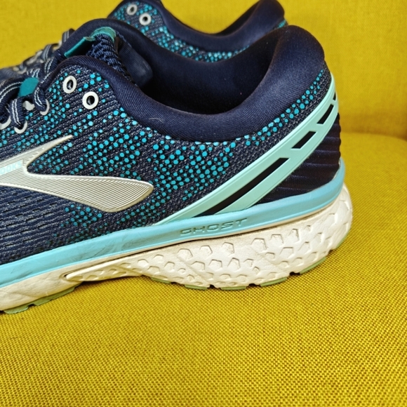 Brooks Ghost 11 Running Walk Athletic Navy/Grey/Teal Womens Shoe Size 10.5 - Picture 3 of 9